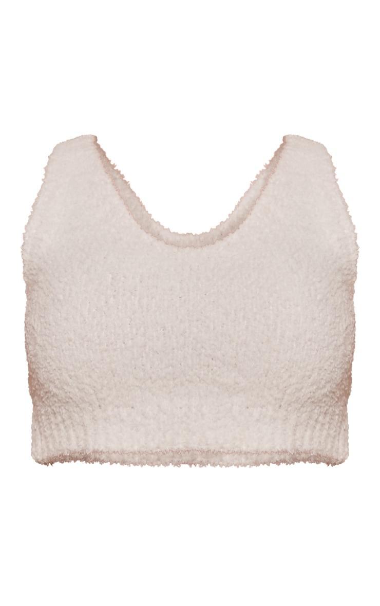 Cream Teddy Knit Bralet Product Image