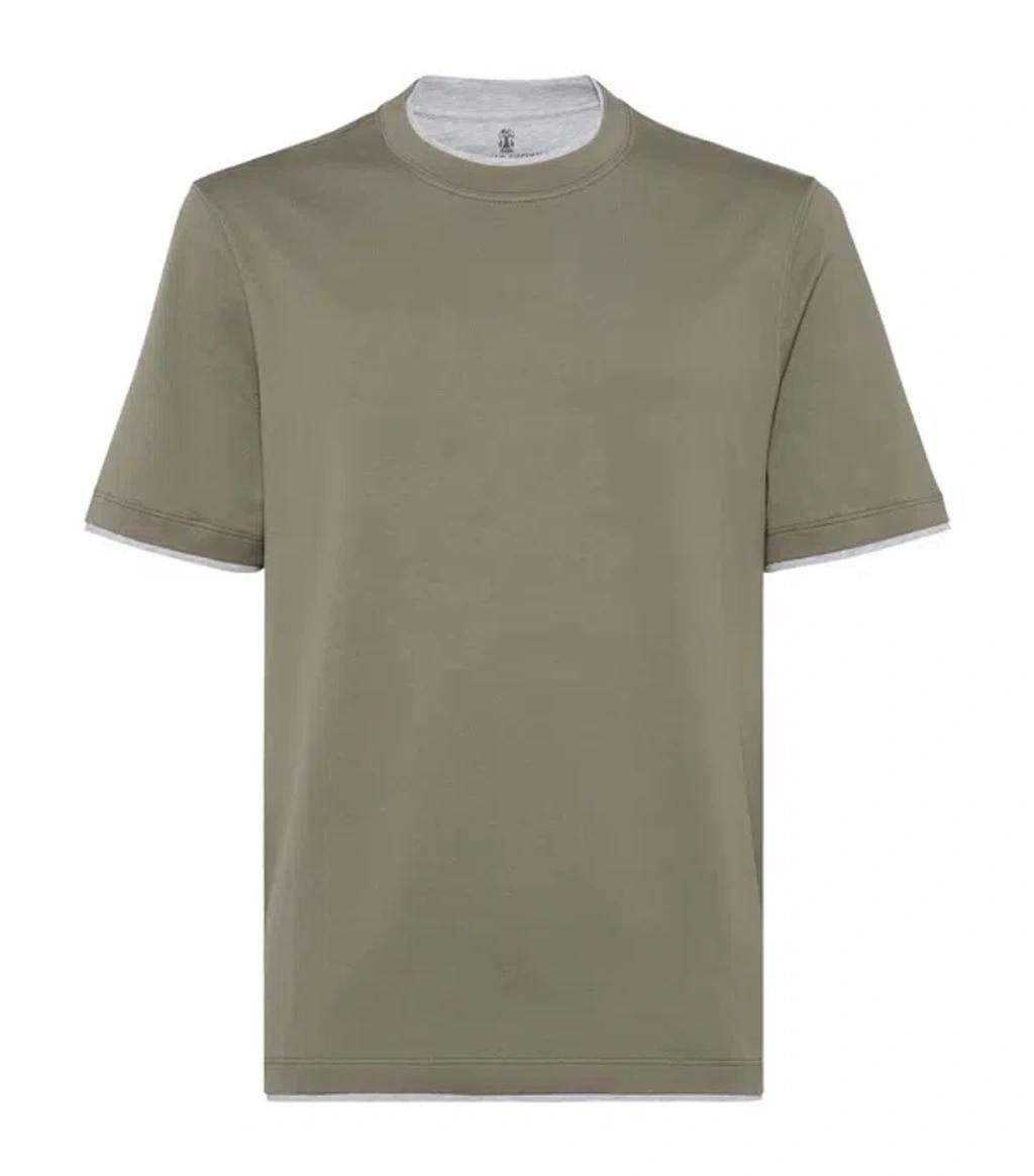 Cotton T-shirt In Olive product image