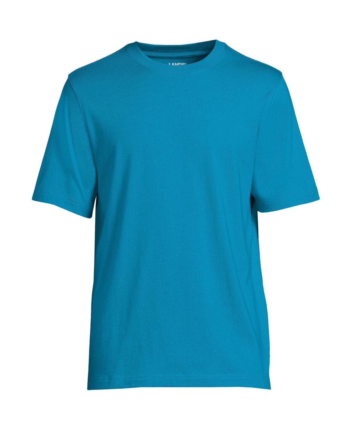 Mens Lands End Super-T Short Sleeve T-Shirt Bermuda Blue Grey Product Image