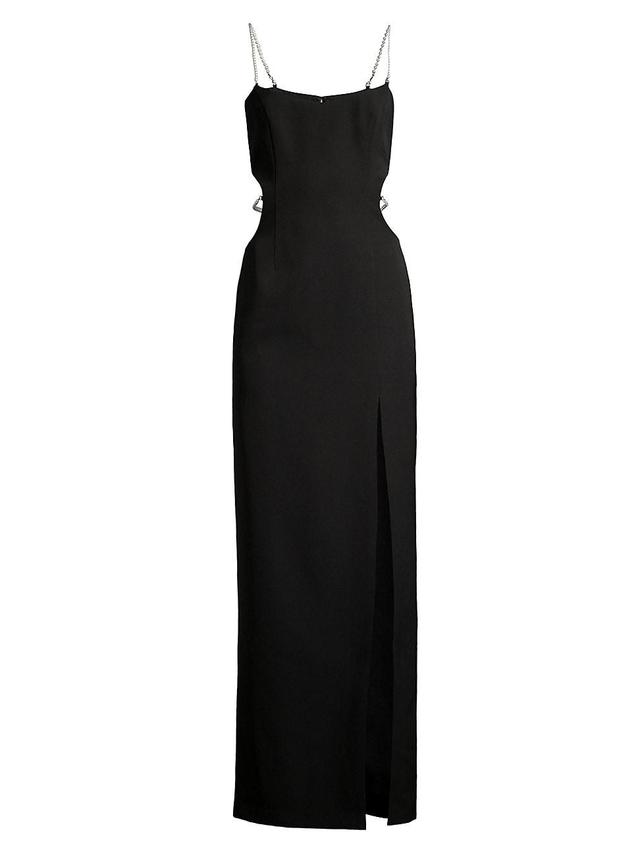 Womens Twill Scoopneck Column Gown Product Image