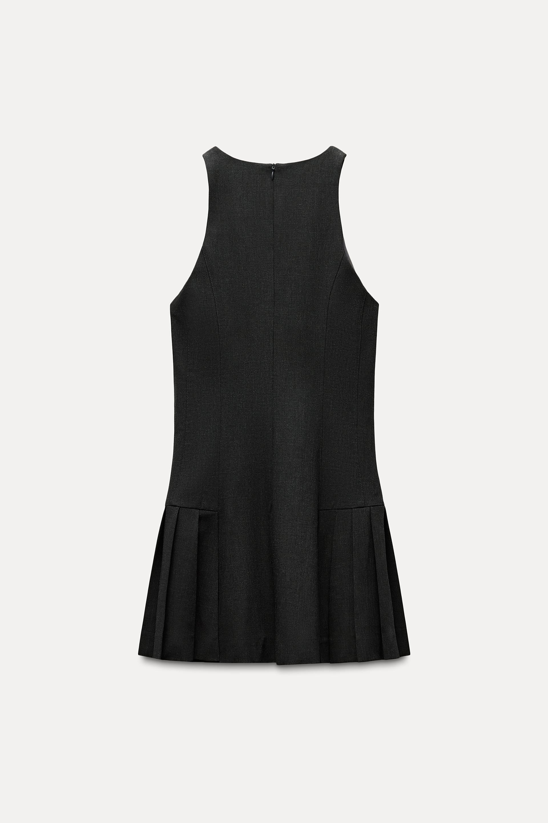 PLEATED HALTER MINI DRESS Product Image