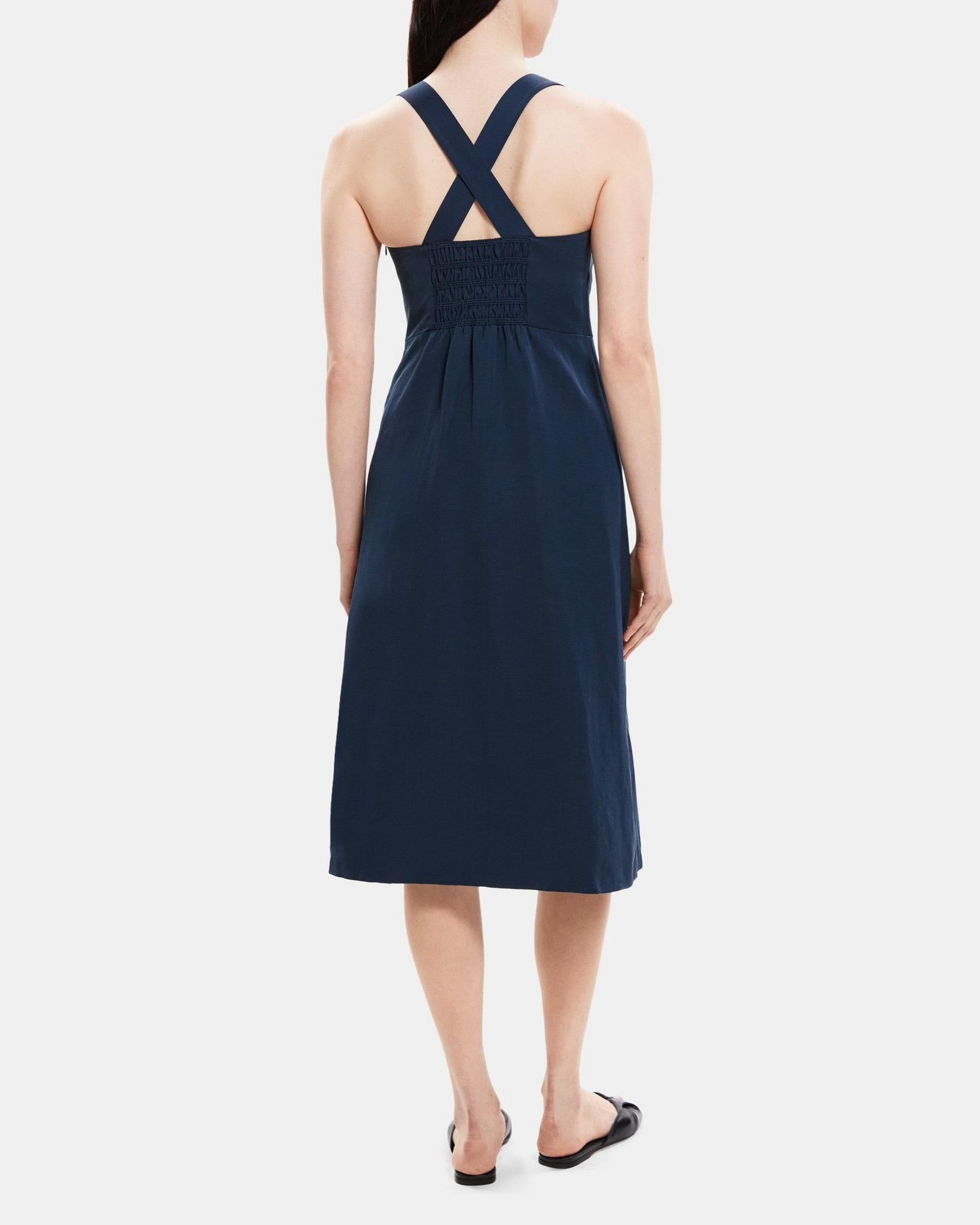 Crossback Dress in Linen-Blend Product Image