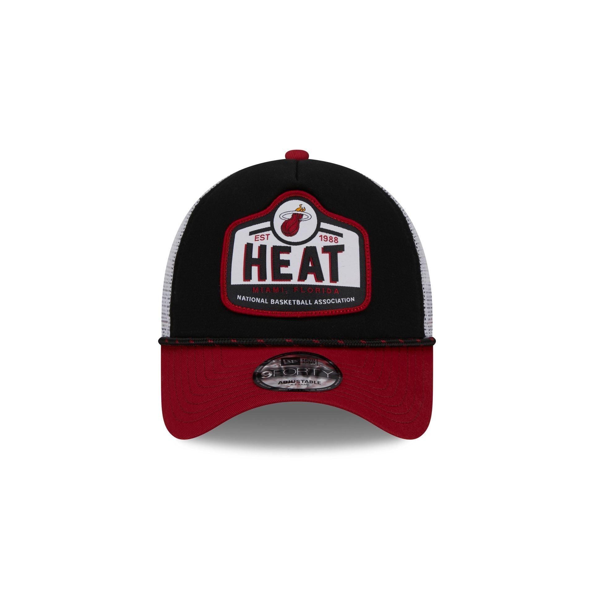 Miami Heat 2024 Rally Drive 9FORTY A-Frame Trucker Hat Male Product Image