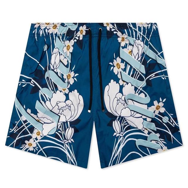 Floral Amiri Swim Trunk - Blue Male Product Image