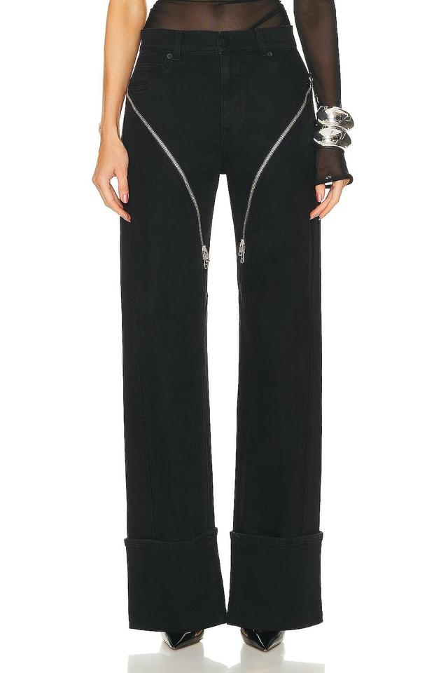 Mugler Baggy Wide Leg in Black Product Image