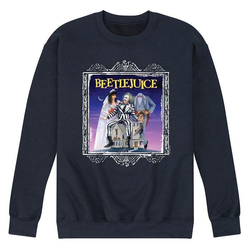 Mens Beetlejuice Fleece Sweatshirt Blue Product Image