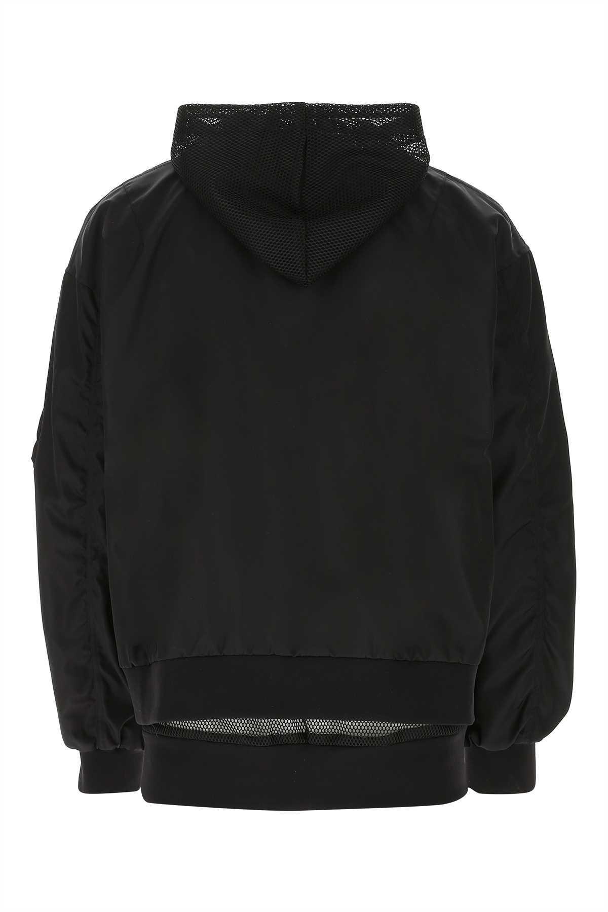 Black Nylon Bomber Jacket Product Image