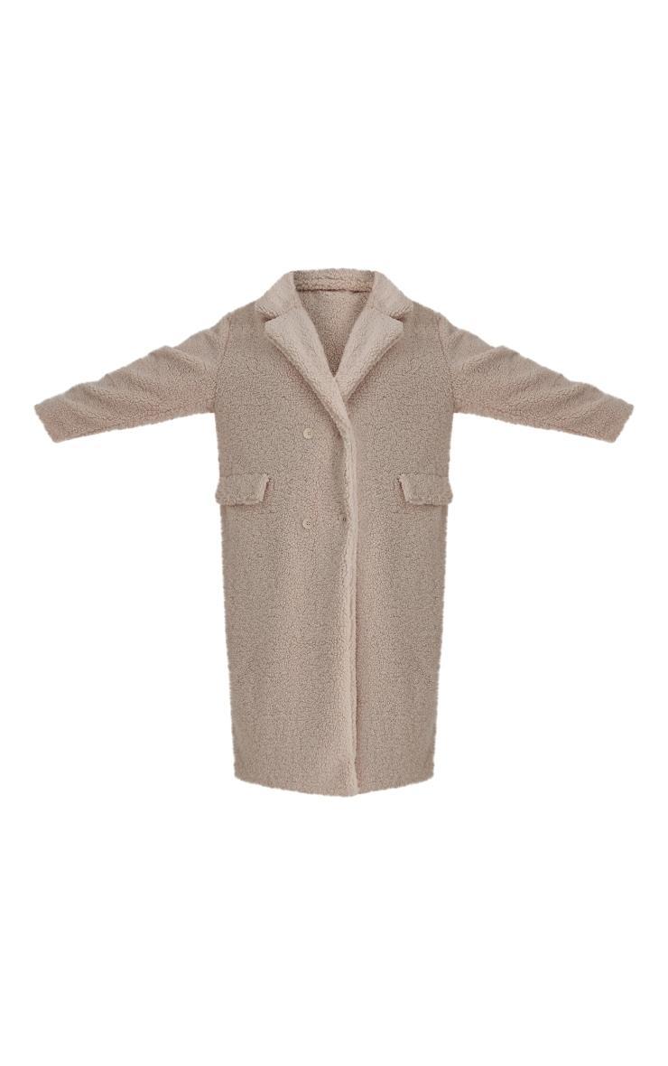 Plus Cream Longline Borg Coat Product Image