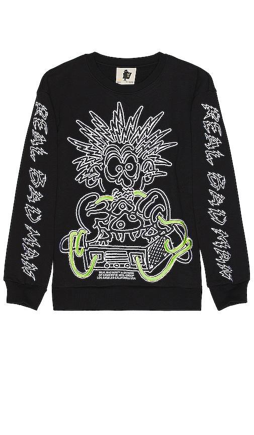 Real Bad Man Electrified Sweater in Black. Size M. Product Image