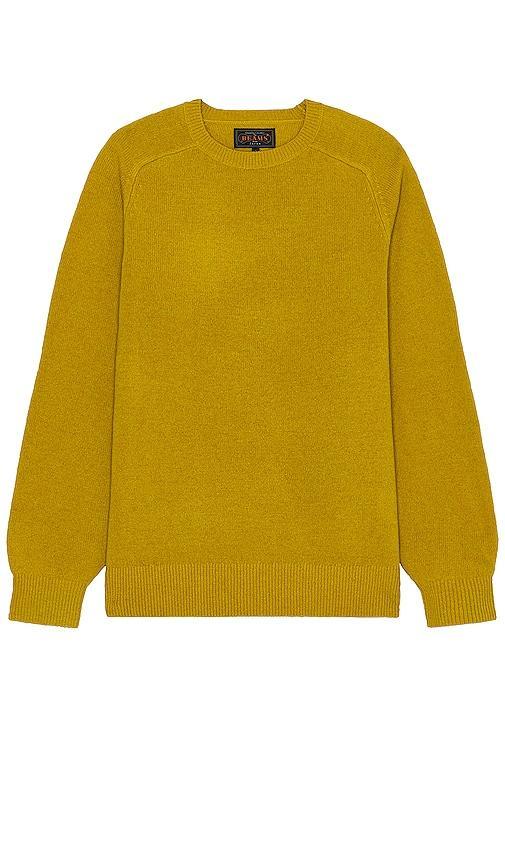 Beams Plus Sweater in Yellow Product Image