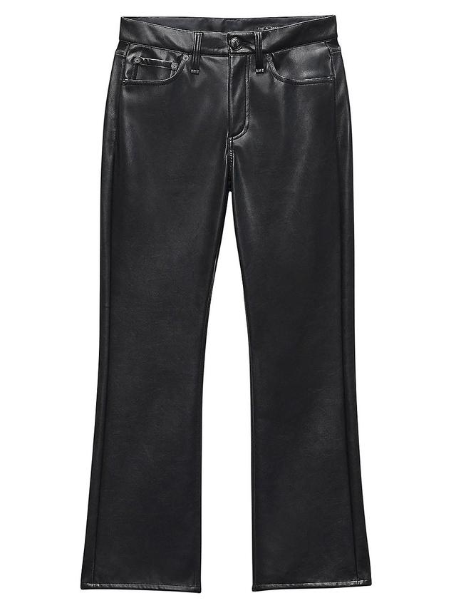 Womens Peyton Faux Leather Flared Jeans Product Image