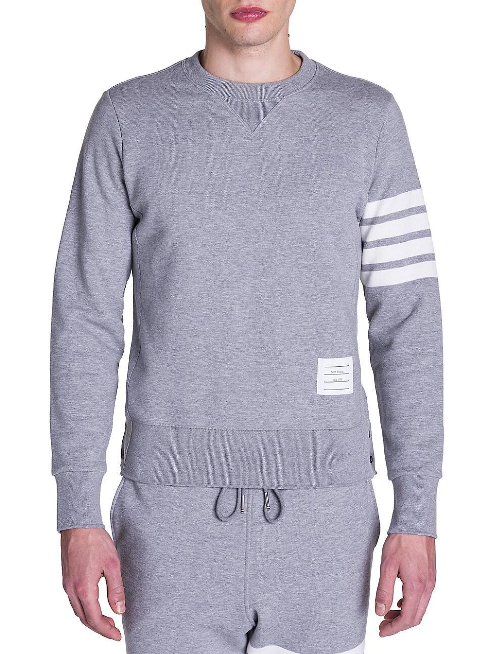 Mens Classic Crewneck Sweatshirt with Striped Sleeve product image