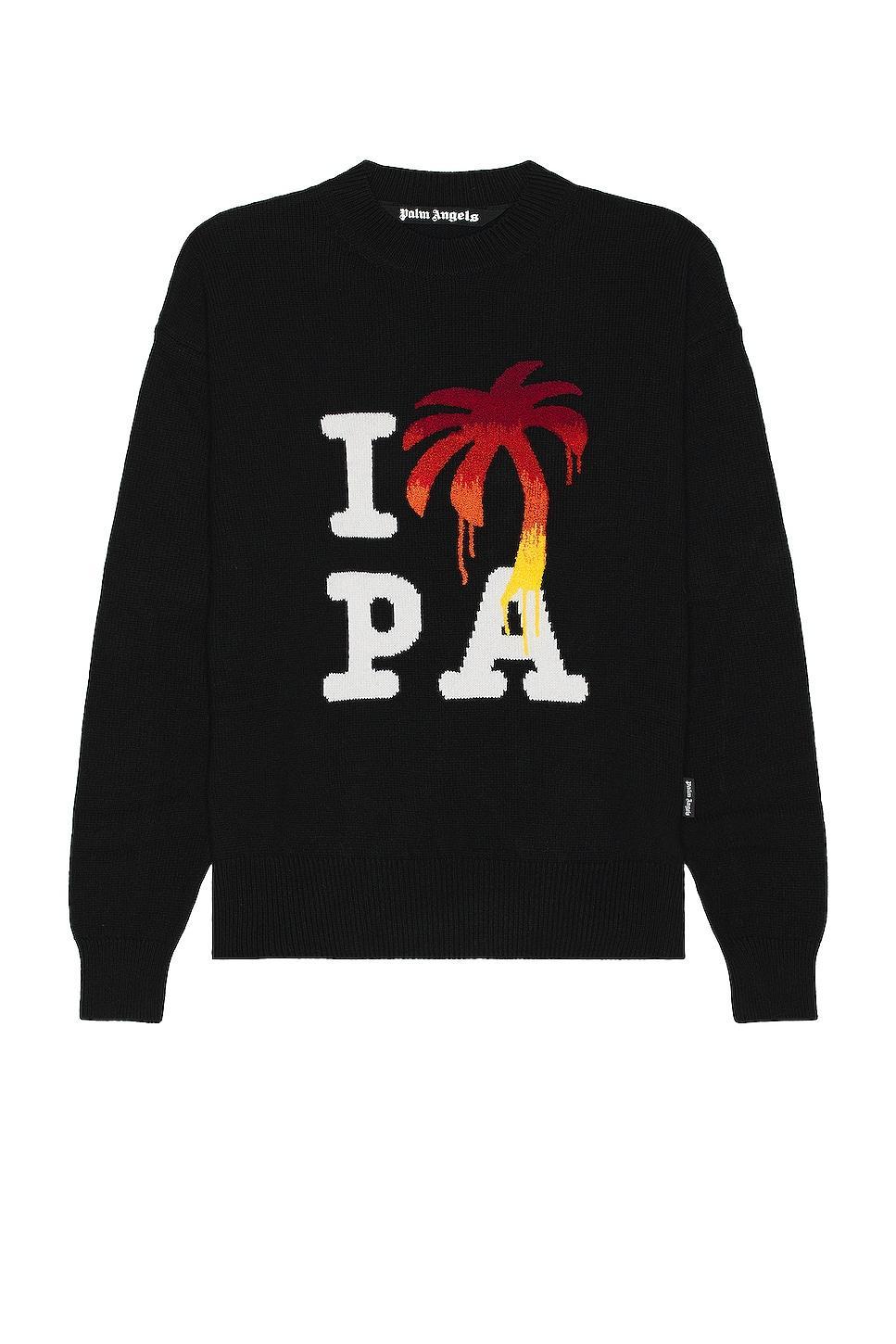 Palm Angels I Love Pa Sweater in Black Product Image