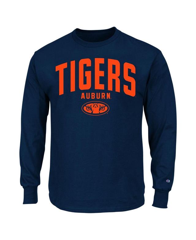 Mens Champion Auburn Tigers Big & Tall Arch Long Sleeve T-Shirt Blue Product Image