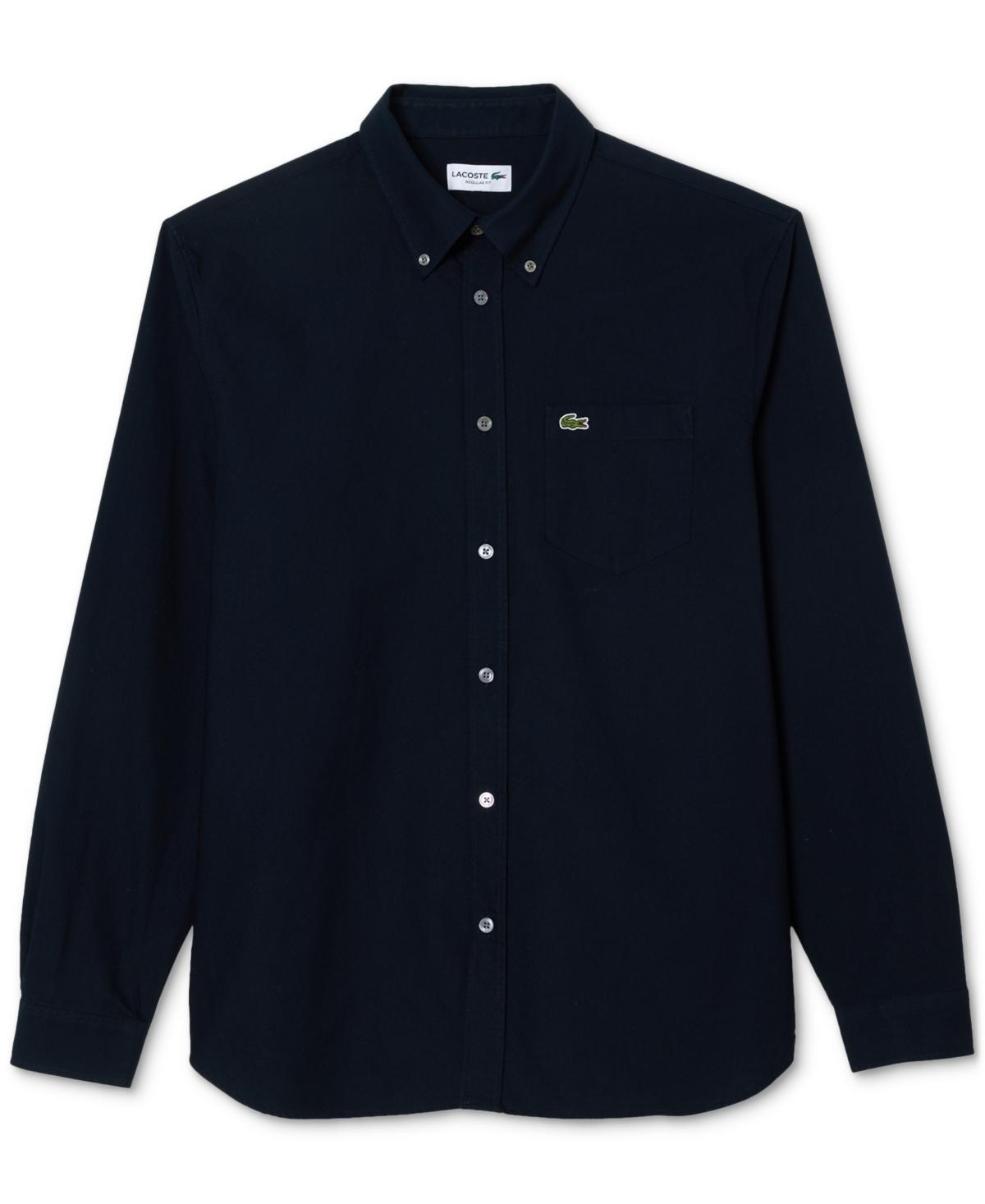 Lacoste Mens Woven Long Sleeve Button-Down Oxford Shirt Product Image