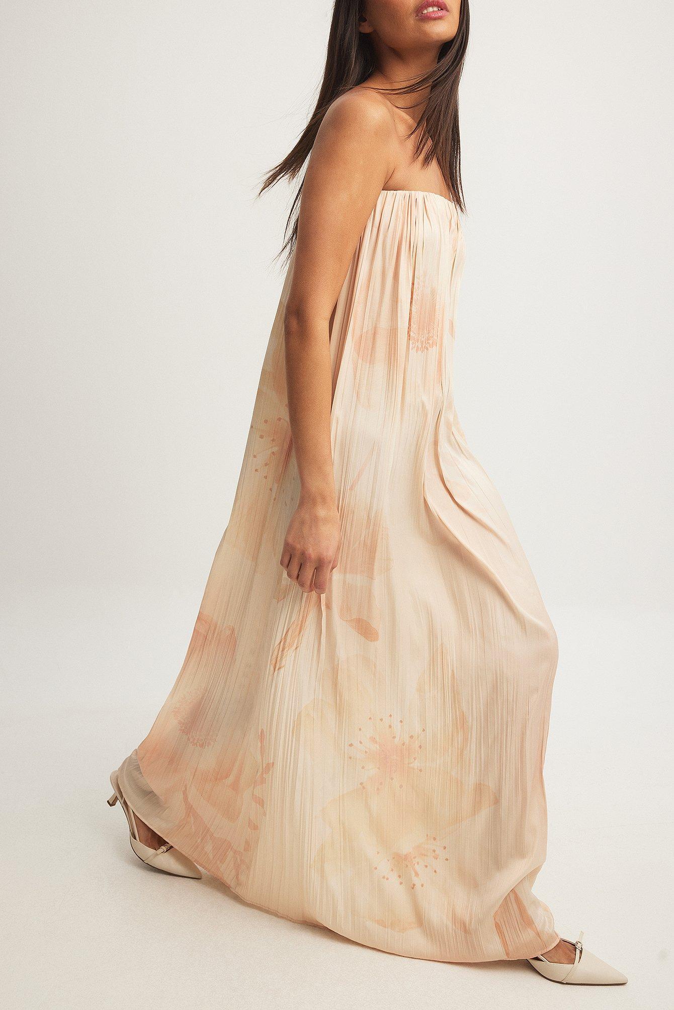 Off Shoulder Heart Shaped Maxi Dress Product Image