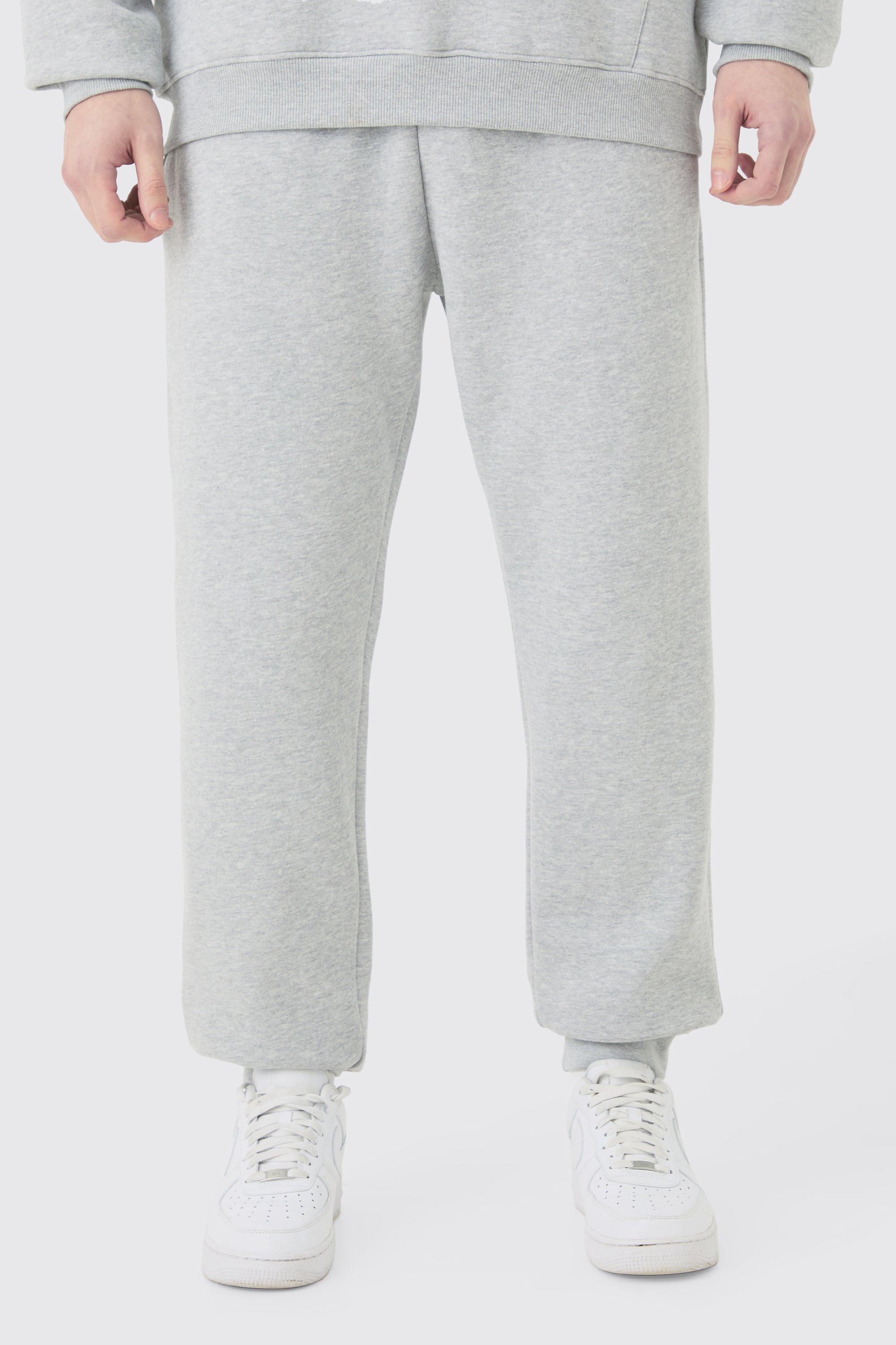 Tall Basic Sweatpants In Grey Marl | boohooMAN USA Product Image