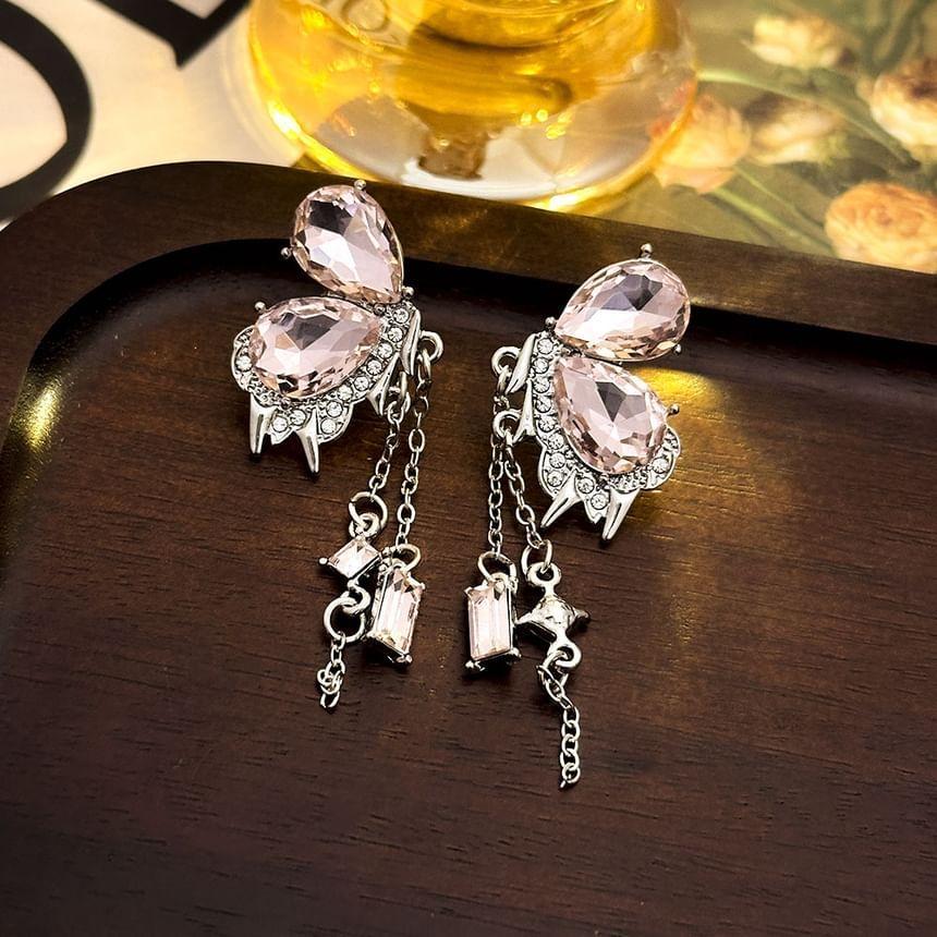 Butterfly Rhinestone Alloy Dangle Earring Product Image