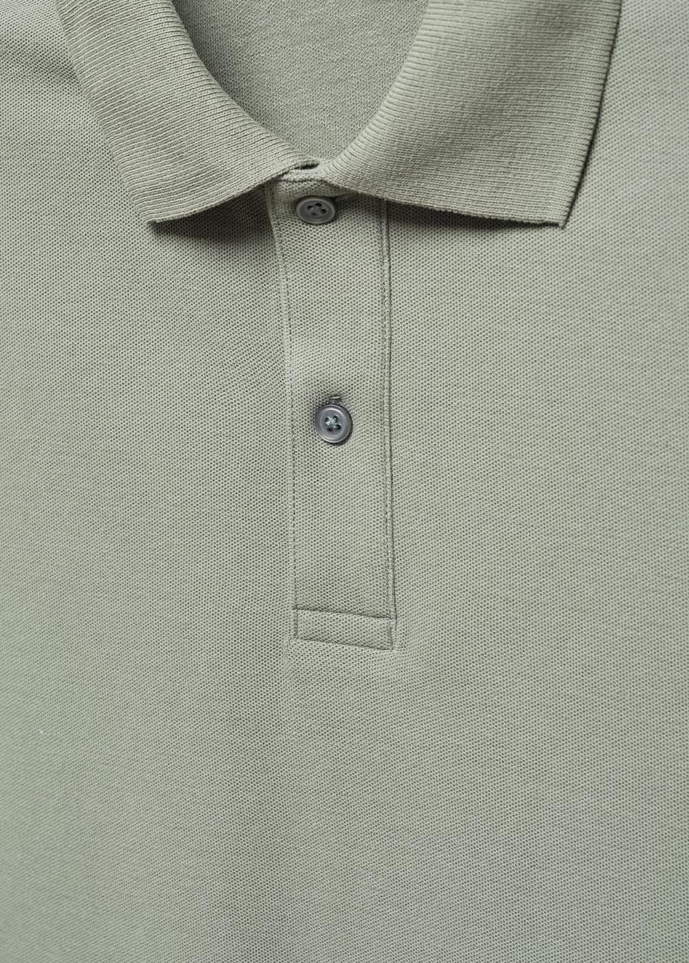 100% cotton pique polo shirt - Men | MANGO USA Product Image