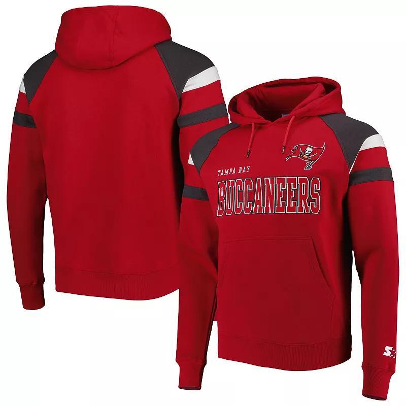 Mens Starter Tampa Bay Buccaneers Draft Fleece Raglan Pullover Hoodie Product Image