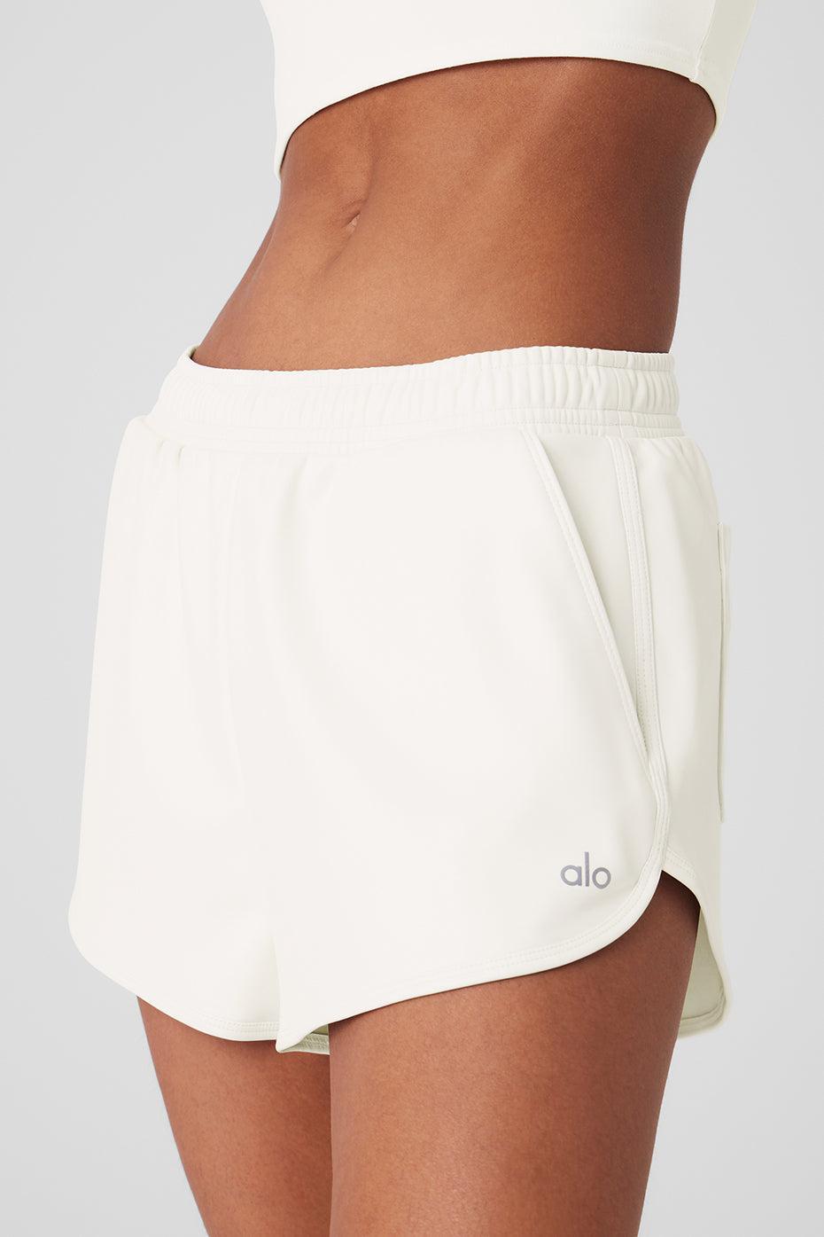 Faux Leather Power Hour Short - Ivory Product Image