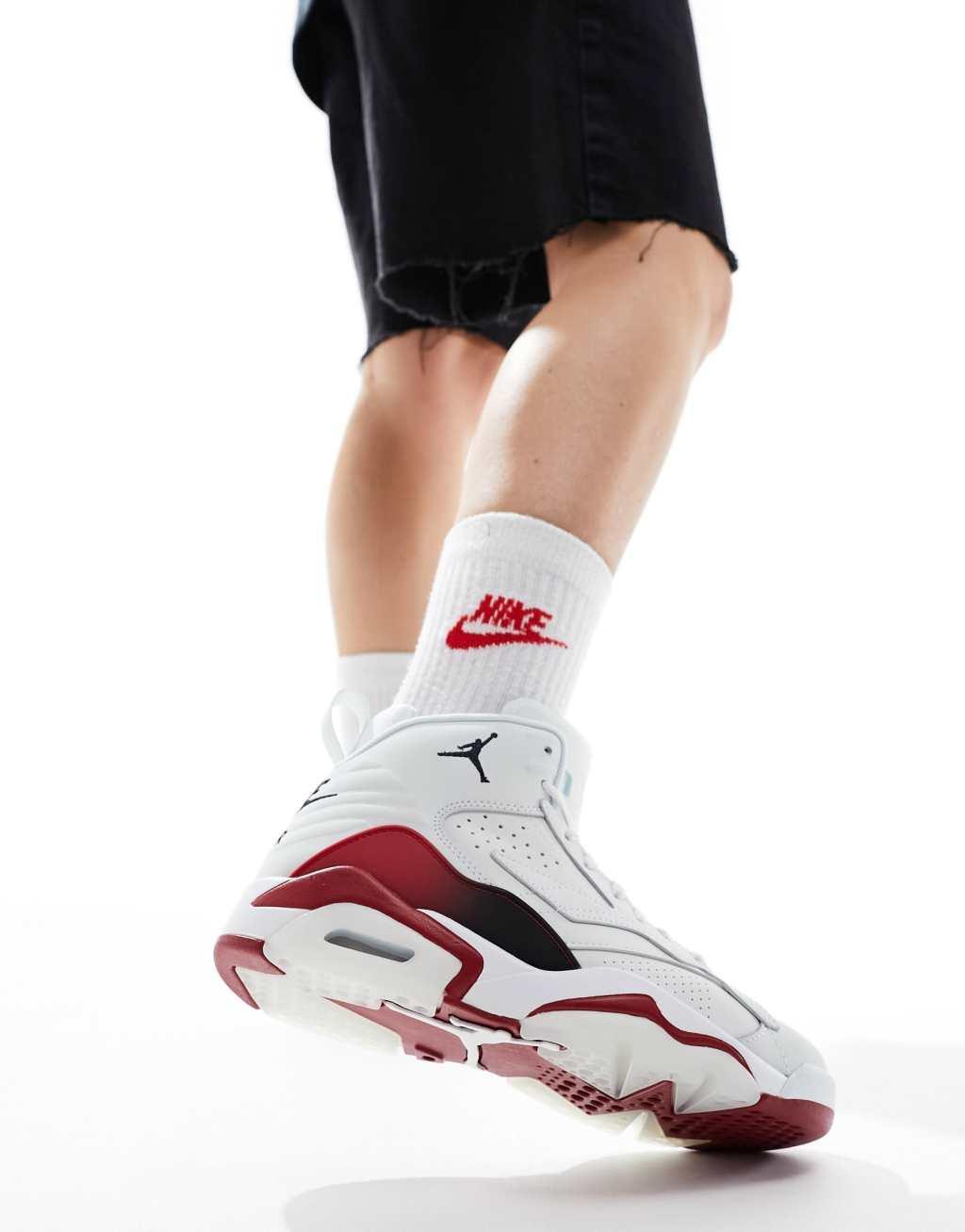 Jordan MVP sneakers in white with red detail  Product Image