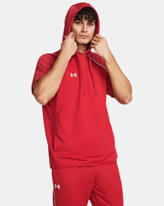 Mens UA Command Warm-Up Short Sleeve Hoodie Product Image