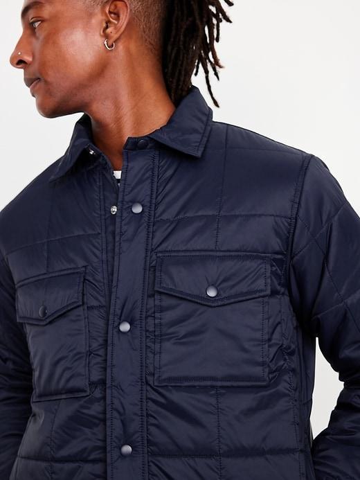 Water-Resistant Quilted Shacket Product Image