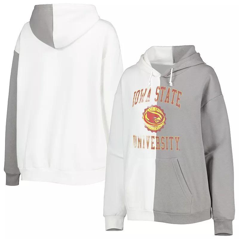 Womens Gameday Couture Gray Iowa State Cyclones Split Pullover Hoodie Product Image