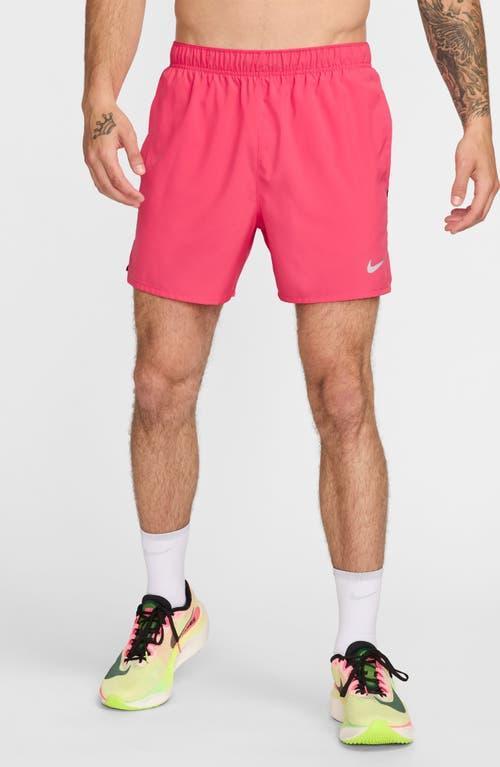 NIKE Men's Challenger Dri-fit 5" Brief-lined Running Shorts In Pink Product Image