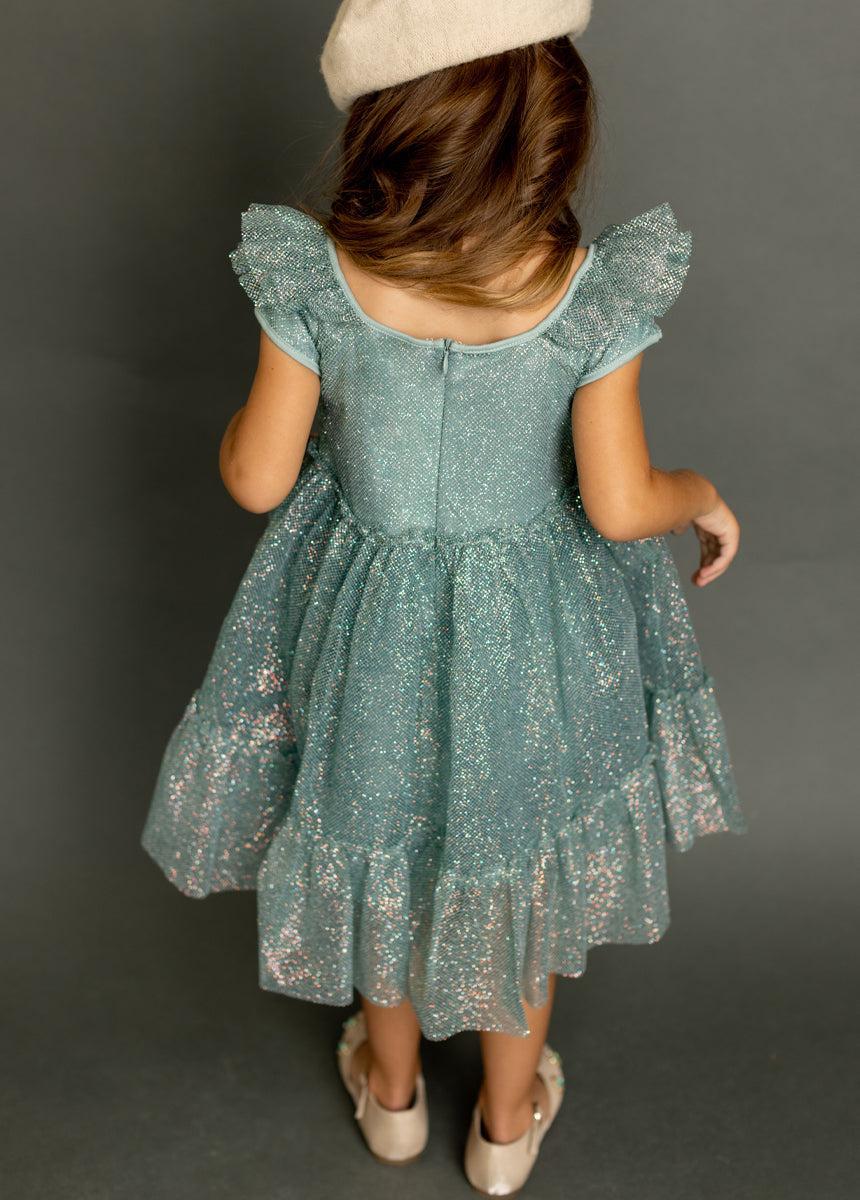 Andria Dress in Smokey Teal Product Image