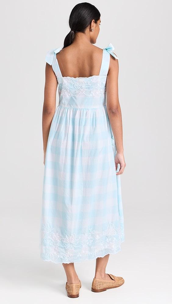 Juliet Dunn Gingham Print Tie Shoulder Dress | Shopbop Product Image