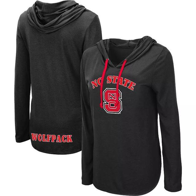 Womens Colosseum Black NC State Wolfpack My Lover Long Sleeve Hoodie T-Shirt Product Image