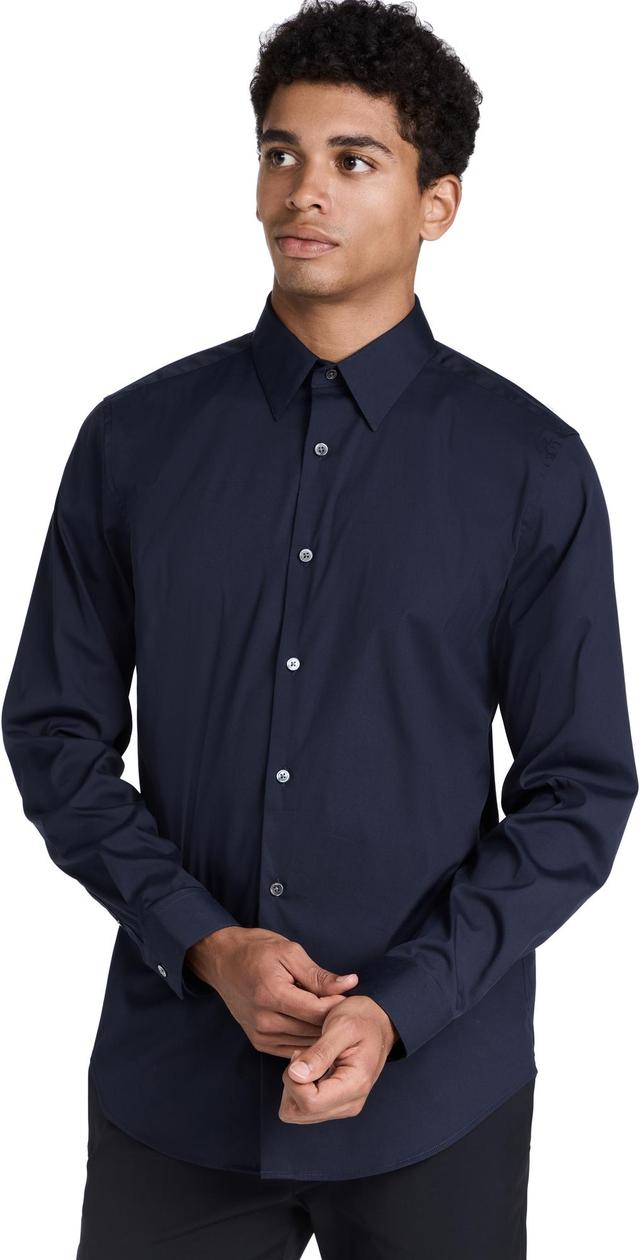 Theory Sylvain Good Cotton Shirt Eclipse S Product Image