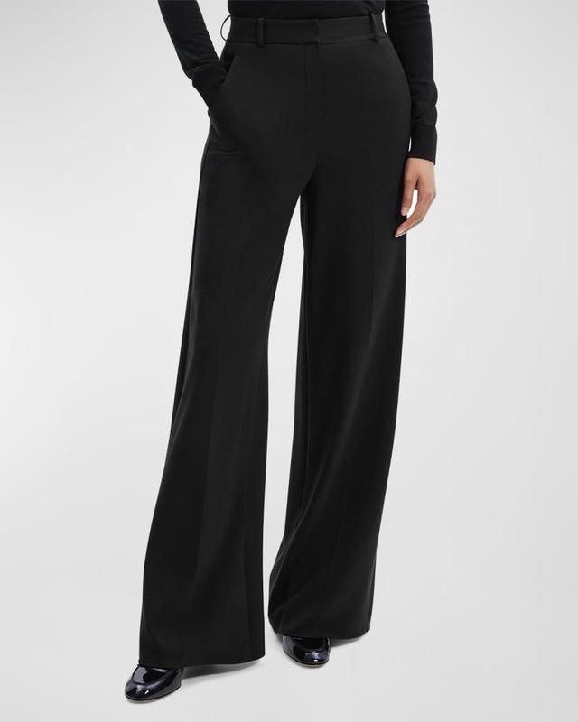 High-Waist Double-Knit Trousers Product Image