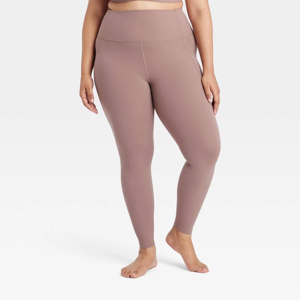 Womens Everyday Soft Ultra High-Rise Pocketed Leggings - All In Motion Light Brown 2X Product Image