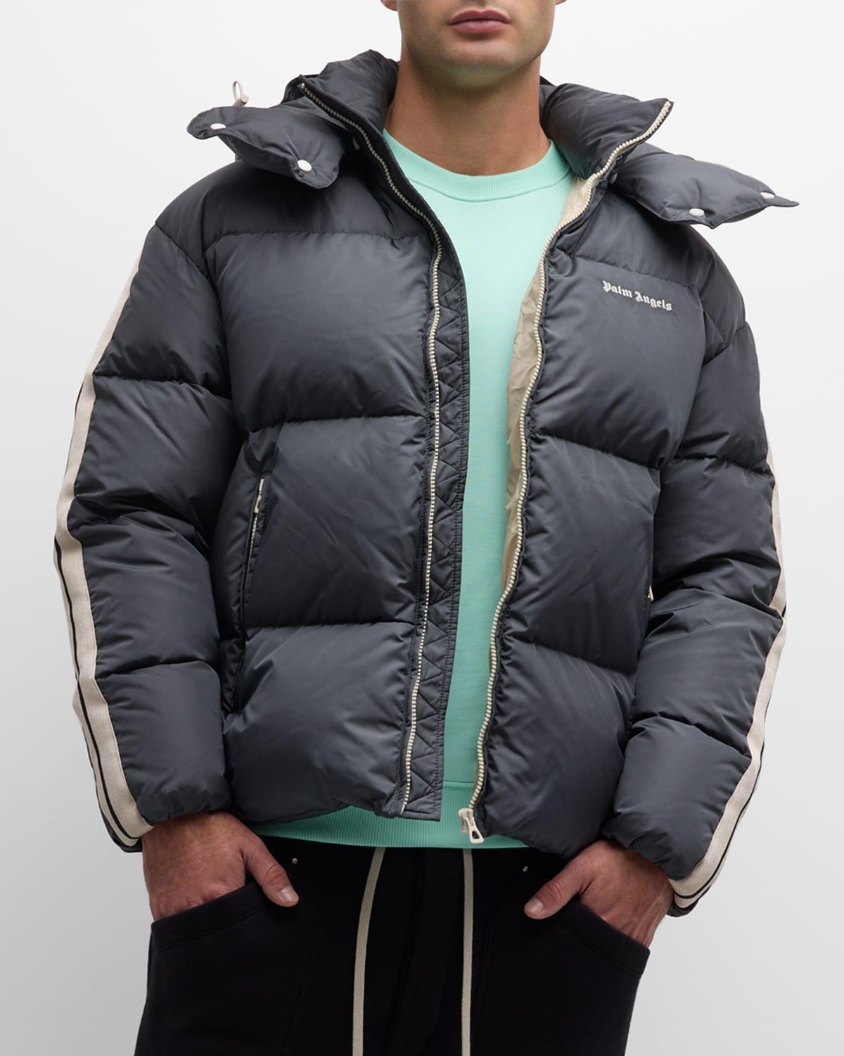 Mens Hooded Puffer Track Jacket Product Image