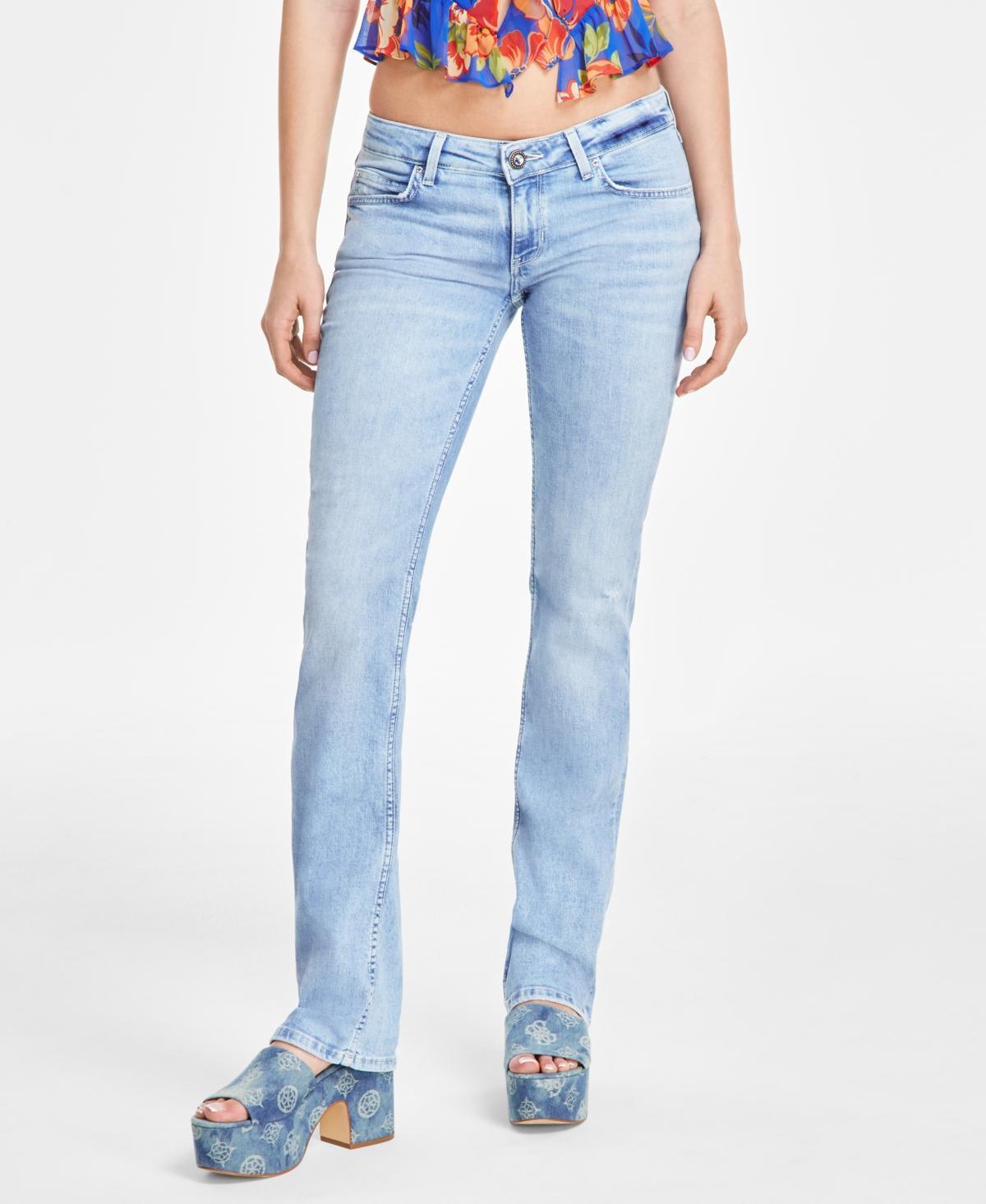 Guess Womens Hermosa Flap-Pocket Low-Rise Jeans product image