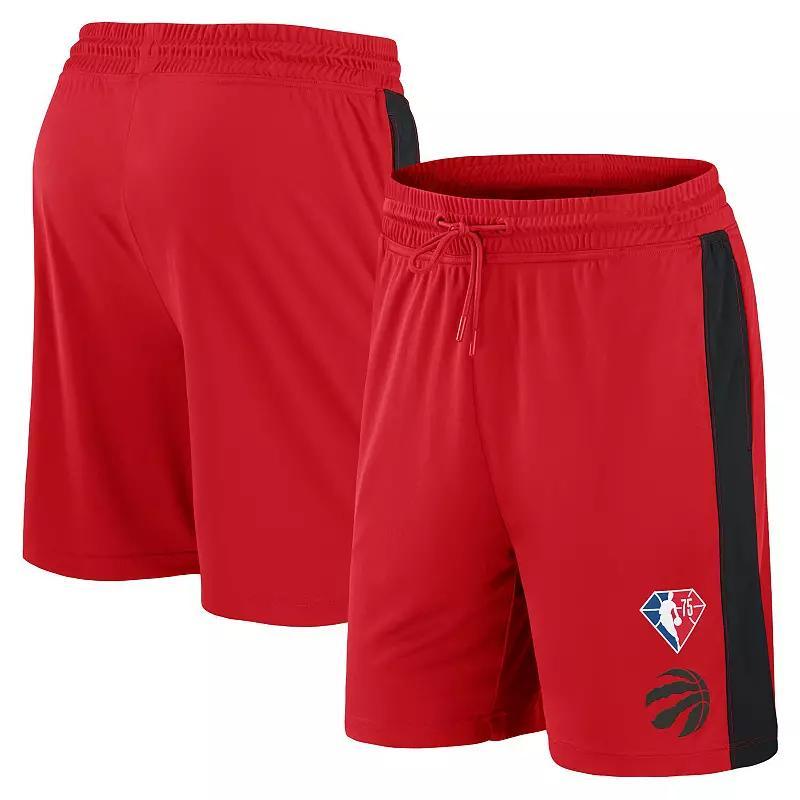 Mens Fanatics Red Toronto Raptors 75th Anniversary Downtown Performance Practice Shorts Product Image