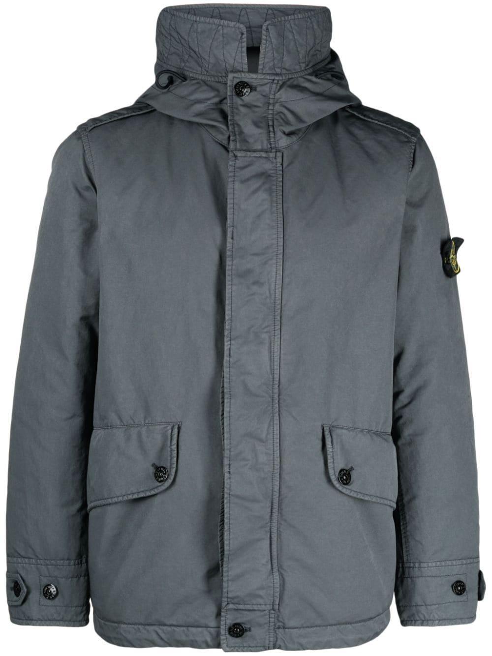 David Tc Compass Logo-patch Jacket In Grey Product Image