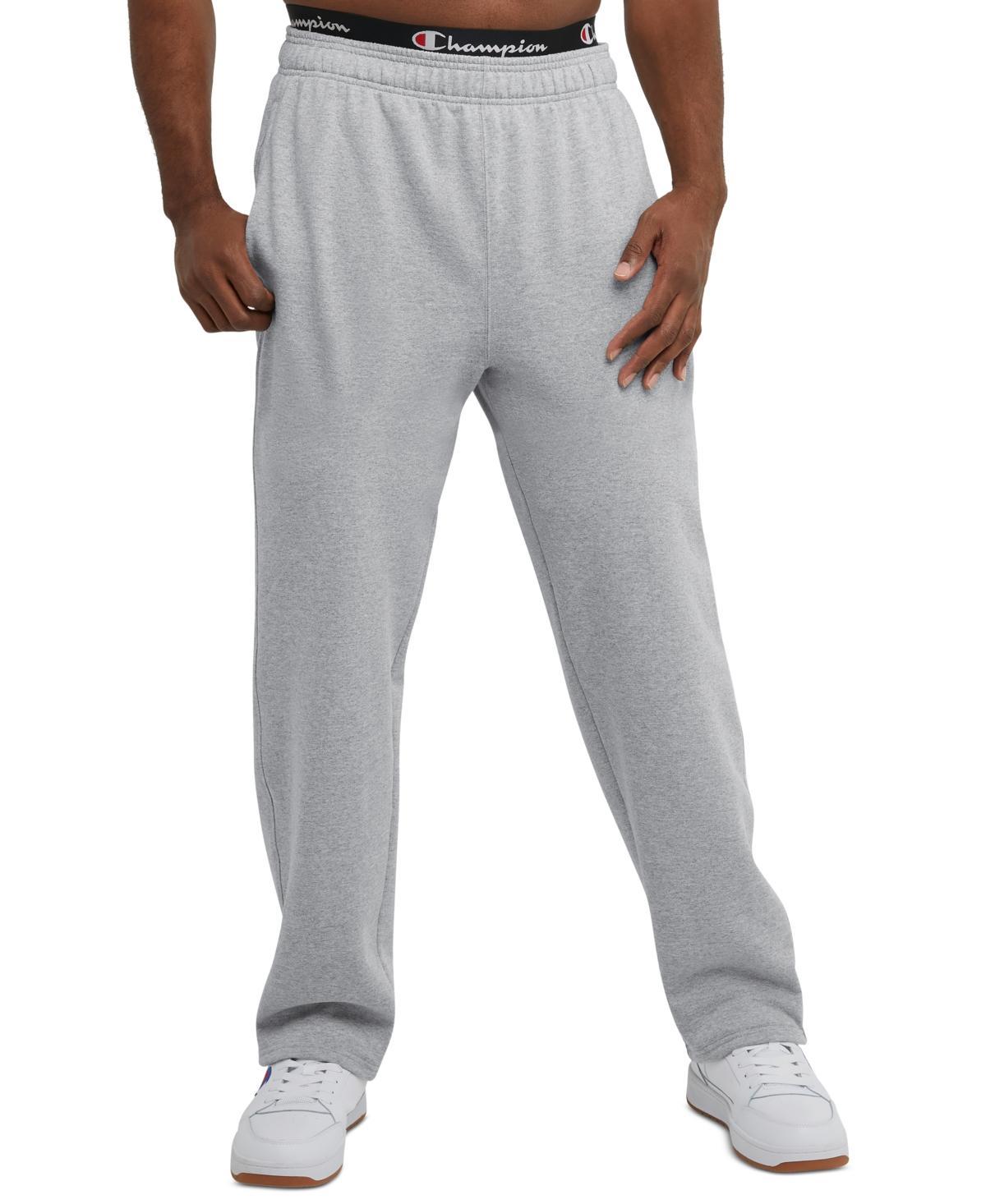 Champion Mens Big & Tall Powerblend Open Bottom Fleece Sweatpants Product Image