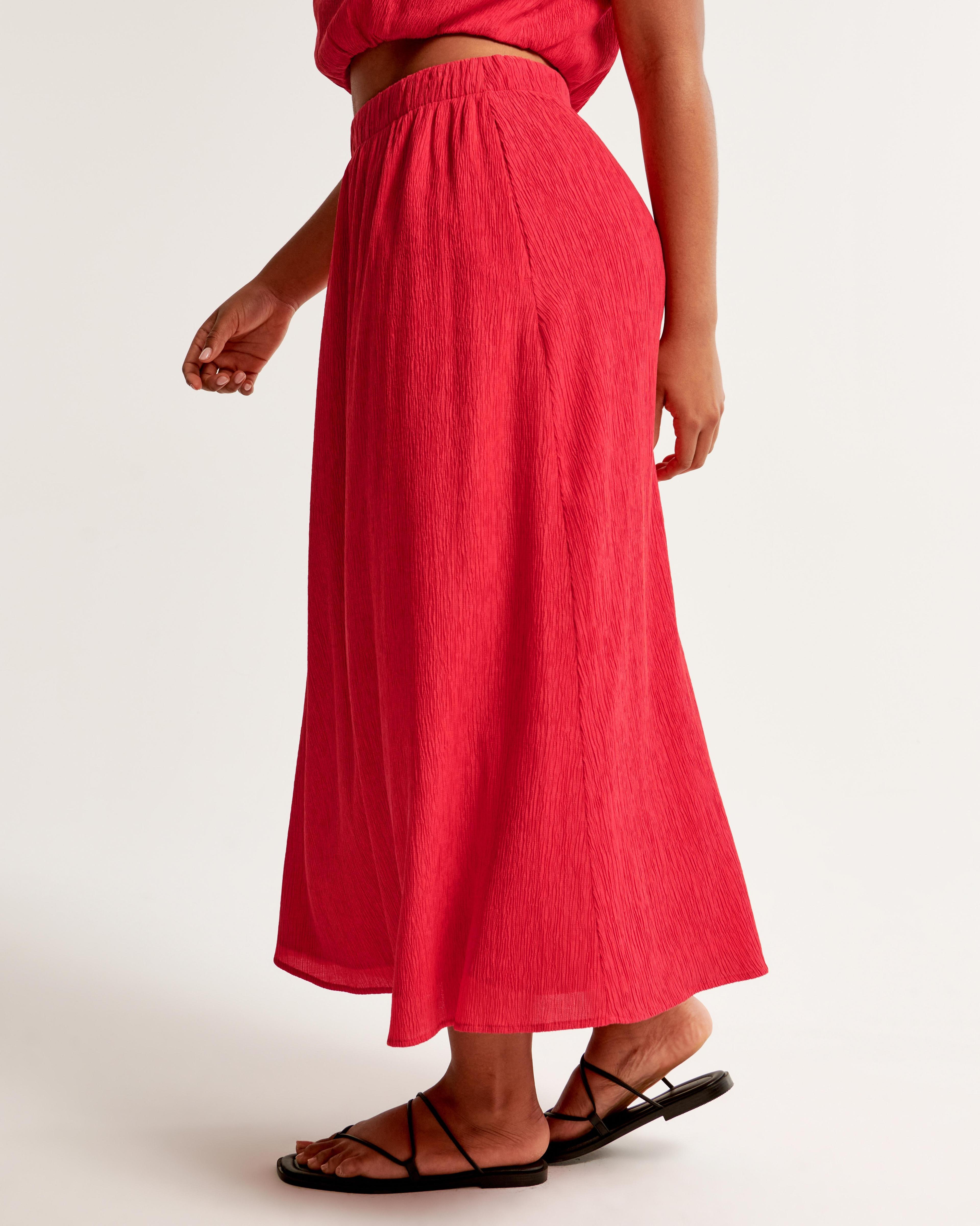 Crinkle Flowy Maxi Skirt Product Image