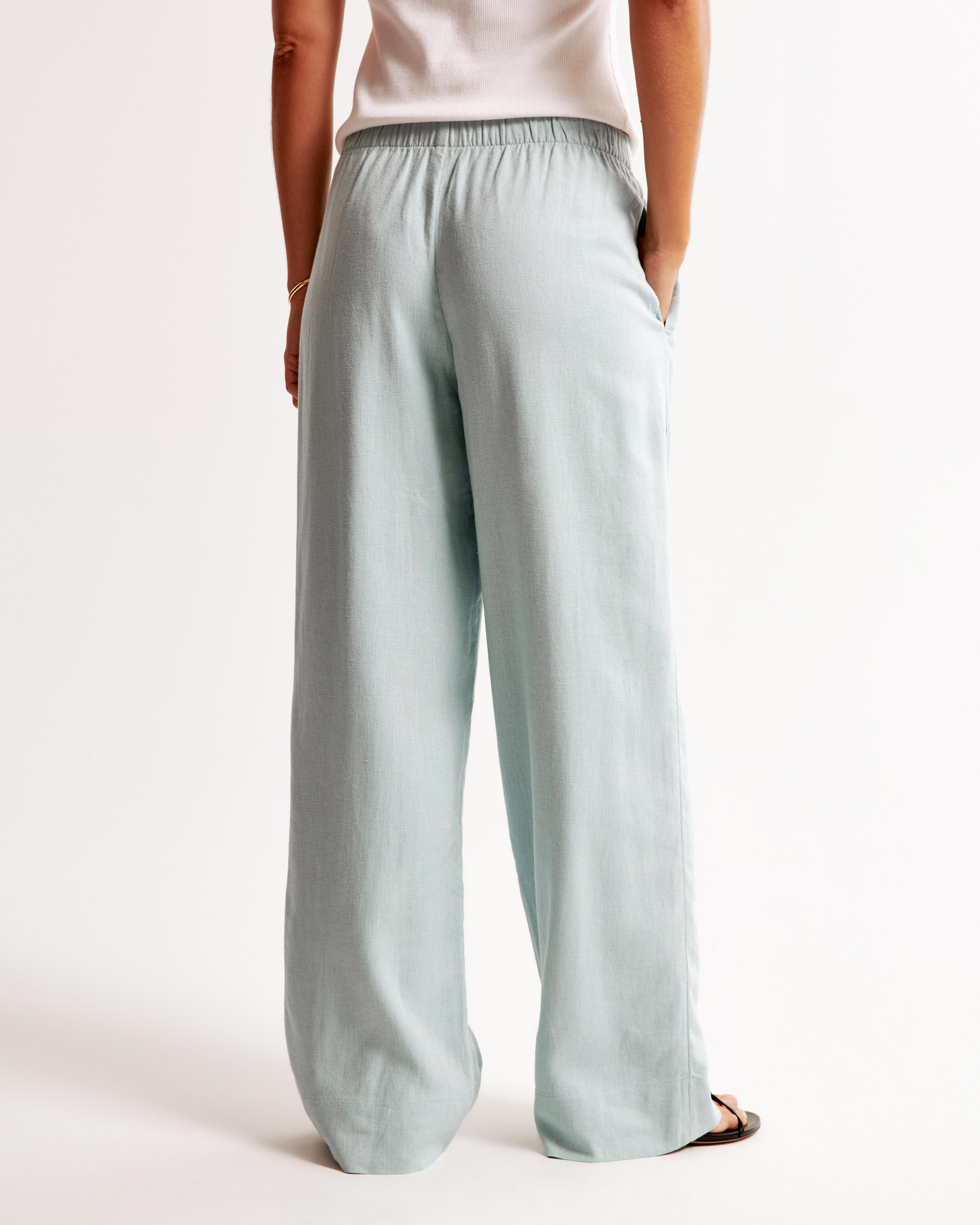 Linen-Blend Pull-On Pant Product Image