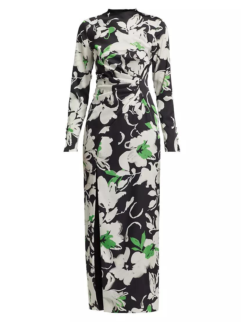 Floral Crêpe Sheath Midi-Dress Product Image