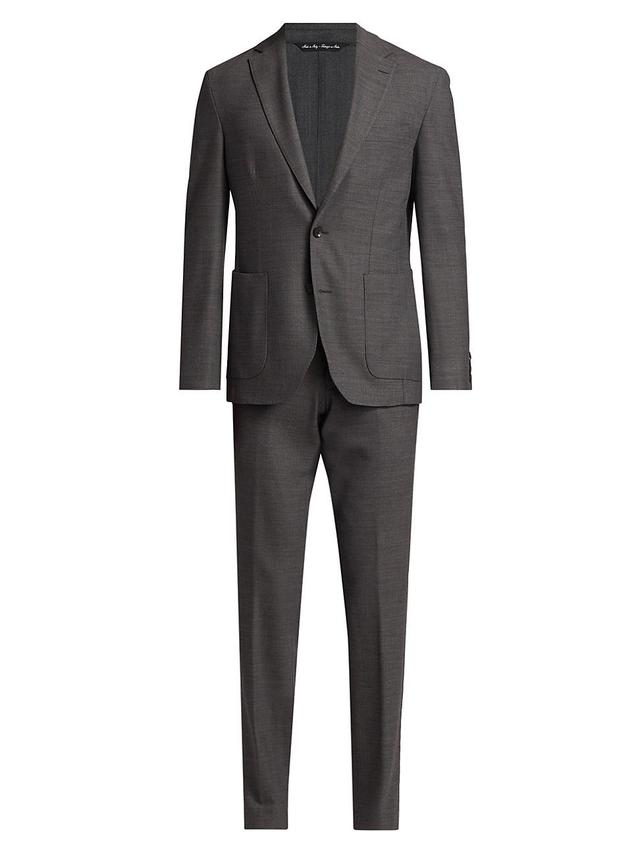 Mens Slim-Fit Wool Single-Breasted Suit Product Image