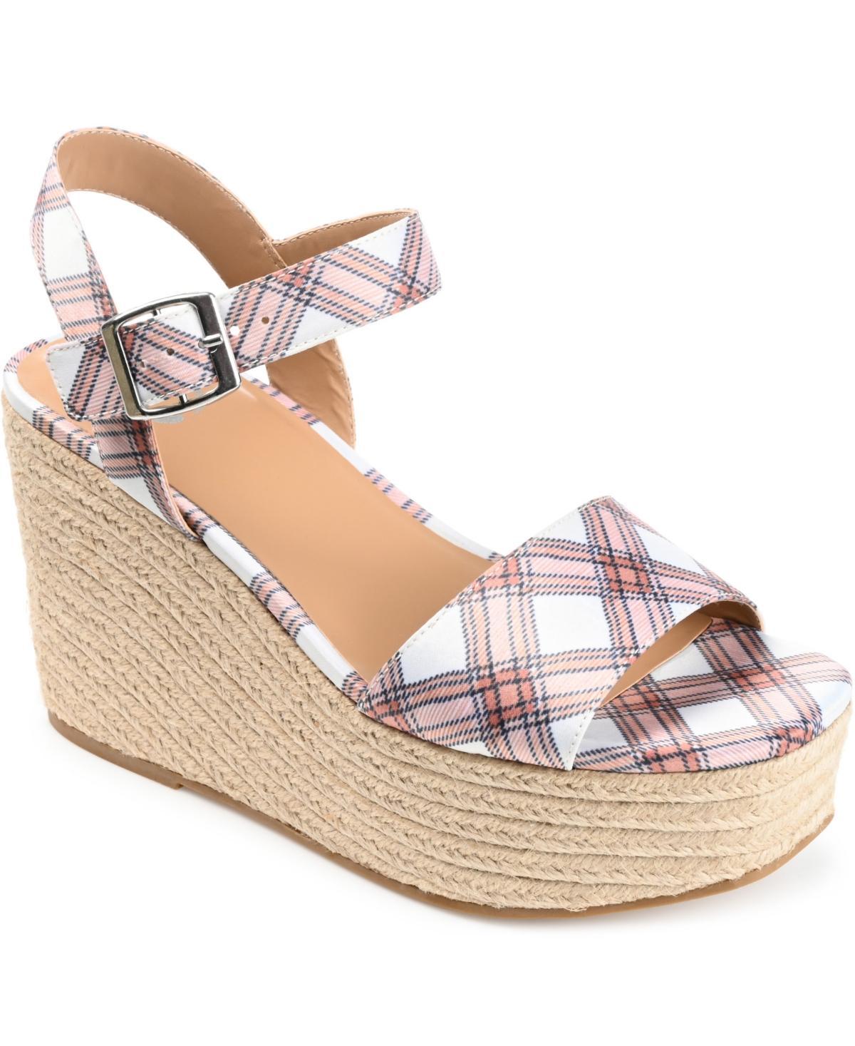 Journee Collection Womens Pearrl Platform Espadrille Wedge Sandals Product Image