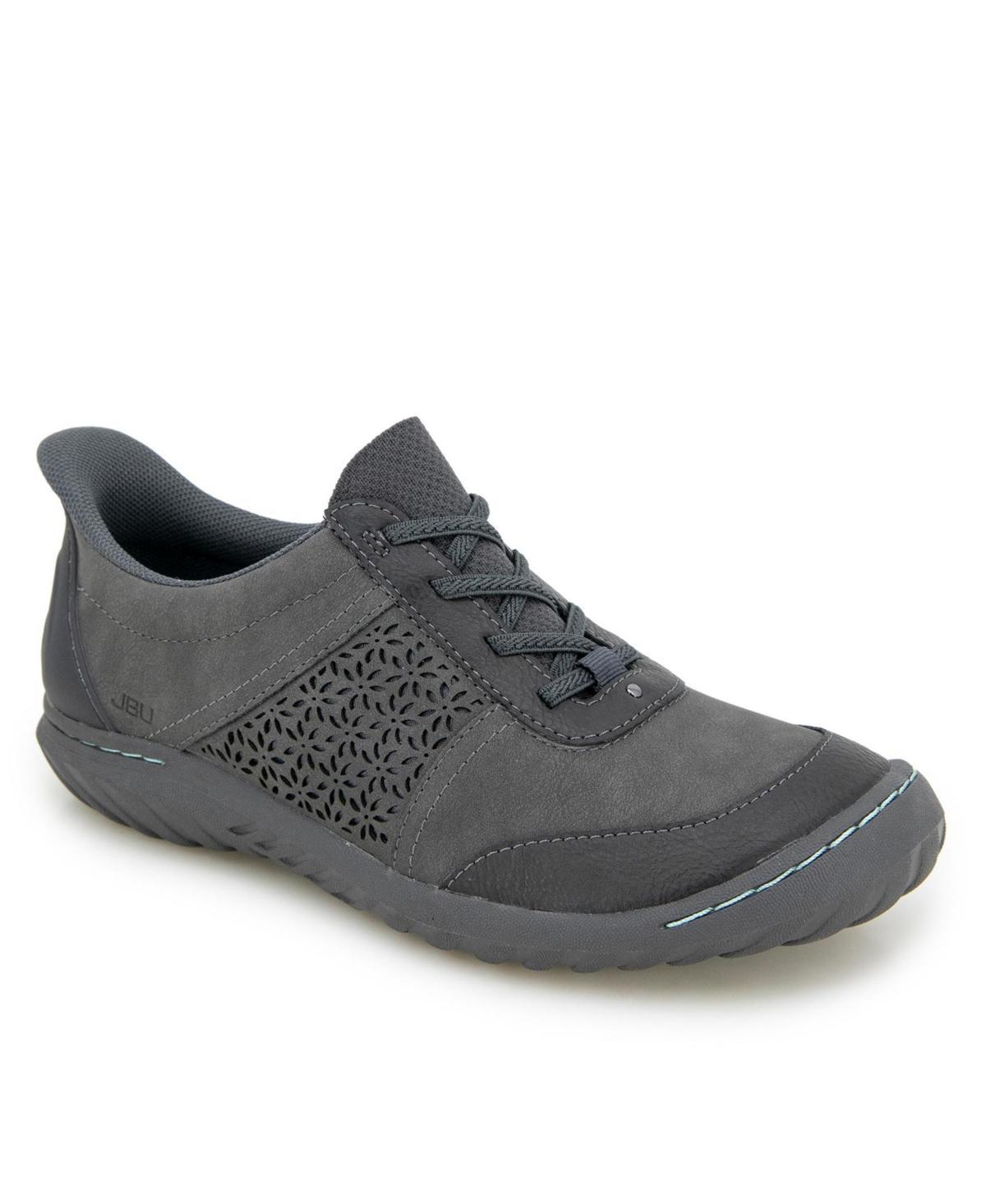 Jbu Womens Veronica Touchless Round Toe Sneakers - Charcoal Product Image