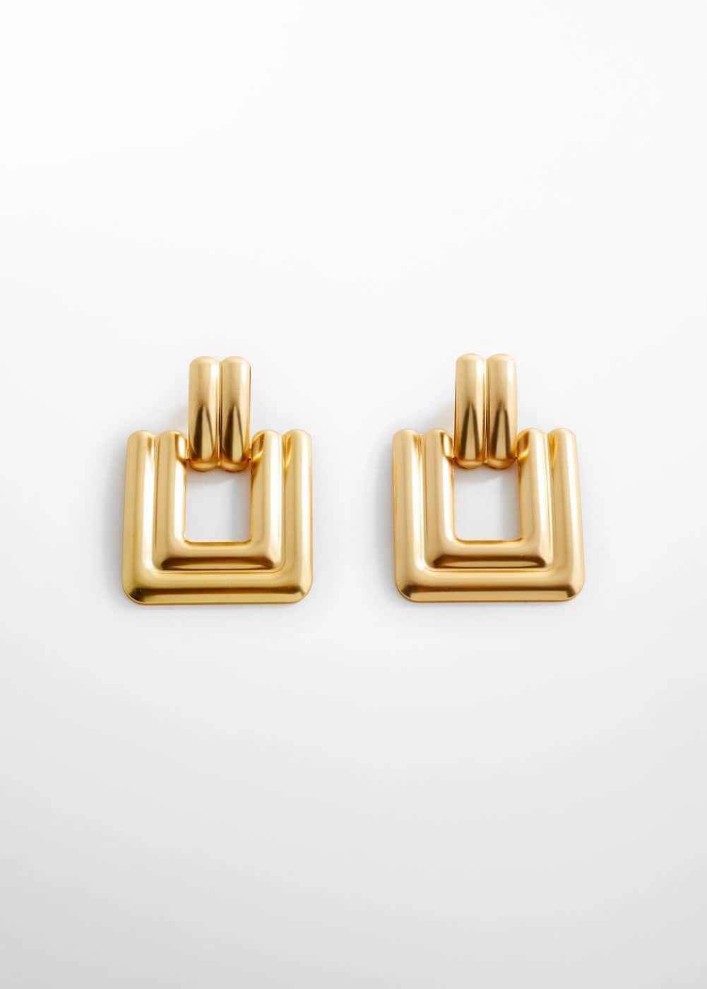 MANGO - Square earrings - One size - Women Product Image