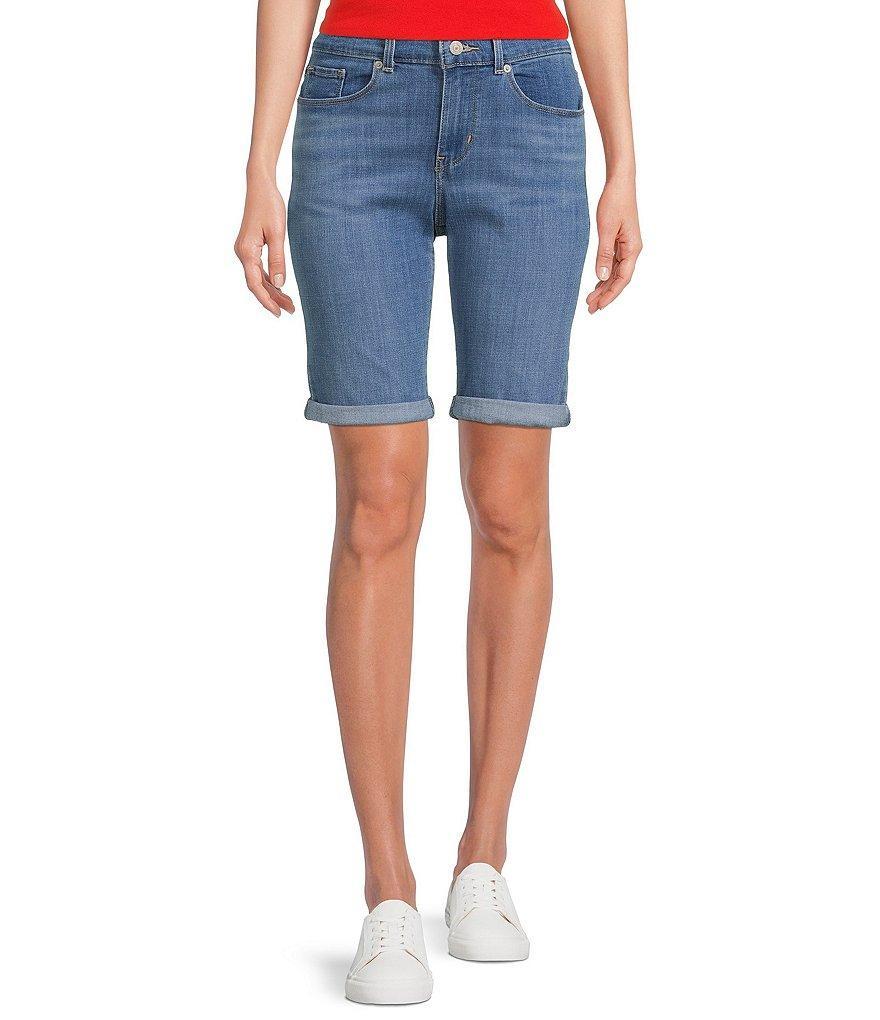 Levi's® Cuffed Mid Rise Stretch Denim Bermuda Shorts Product Image