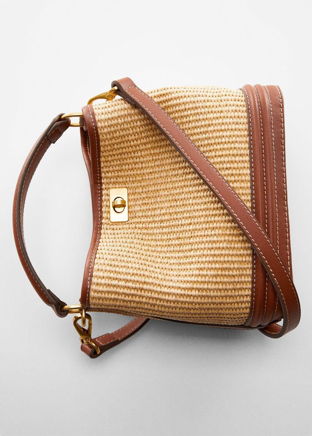 MANGO - Raffia-effect bucket bag - One size - Women Product Image